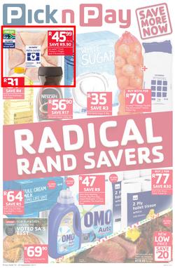 Pick n Pay Eastern Cape : Radical Rand Savers (19 Sep - 24 Sep 2017), page 1