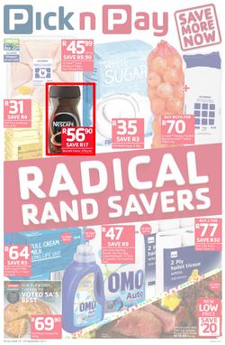 Pick n Pay Eastern Cape : Radical Rand Savers (19 Sep - 24 Sep 2017), page 1