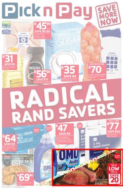 Pick n Pay Eastern Cape : Radical Rand Savers (19 Sep - 24 Sep 2017), page 1