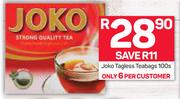 Joko Tagless Teabags 100s Pack