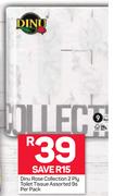 Dinu Rose Collection 2 Ply Toilet Tissue-9's Per Pack