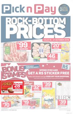 Pick n Pay Eastern Cape : Rock-Bottom (15 Oct - 21 Oct 2018), page 1