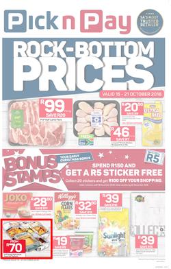Pick n Pay Eastern Cape : Rock-Bottom (15 Oct - 21 Oct 2018), page 1