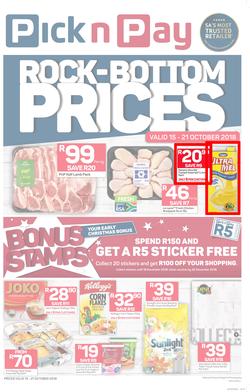Pick n Pay Eastern Cape : Rock-Bottom (15 Oct - 21 Oct 2018), page 1