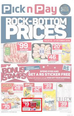 Pick n Pay Eastern Cape : Rock-Bottom (15 Oct - 21 Oct 2018), page 1