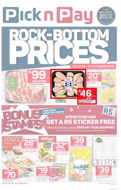 Pick n Pay Eastern Cape : Rock-Bottom (15 Oct - 21 Oct 2018), page 1