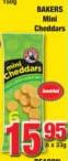 Bakers Mini Cheddars-6 x 33gm