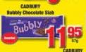 Cadbury Bubbly Chocolate Slab-87gm