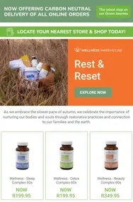 Wellness Warehouse : Rest & Reset (Request Valid Date From Retailer)