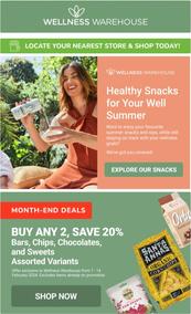 Wellness Warehouse : Healthy Snacks For Your Well Summer (Request Valid Date From Retailer)