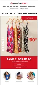 Mr Price Sport : Take 2 For R180 On Selected Dresses (Request Valid Date From Retailer)