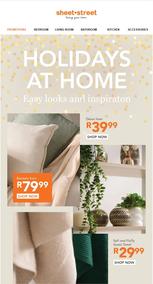 Sheet Street : Holidays At Home (Request Valid Date From Retailer)