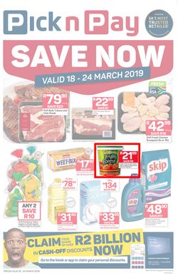 Pick n Pay KZN : Save Now (18 Mar - 24 Mar 2019), page 1