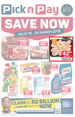 Pick n Pay KZN : Save Now (18 Mar - 24 Mar 2019), page 1