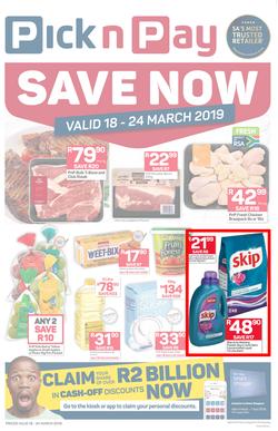 Pick n Pay KZN : Save Now (18 Mar - 24 Mar 2019), page 1