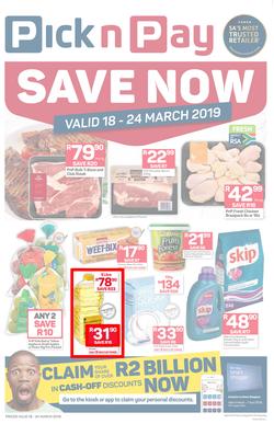 Pick n Pay KZN : Save Now (18 Mar - 24 Mar 2019), page 1