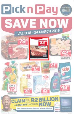 Pick n Pay KZN : Save Now (18 Mar - 24 Mar 2019), page 1
