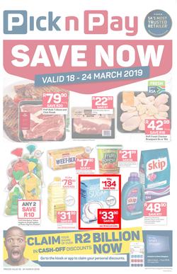 Pick n Pay KZN : Save Now (18 Mar - 24 Mar 2019), page 1