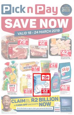 Pick n Pay KZN : Save Now (18 Mar - 24 Mar 2019), page 1