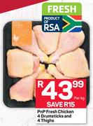 Pnp Fresh Chicken 4 Drumsticks And 4 Thighs-Per Kg