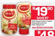 Nola Mayonnaise Or Salad Dressing 500/780g-Each