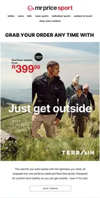 Mr Price Sport : Just Get Outside (Request Valid Date From Retailer)