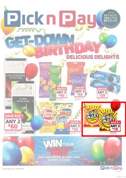 Pick n Pay : Birthday Delights (25 Jun - 08 Jul 2018), page 1