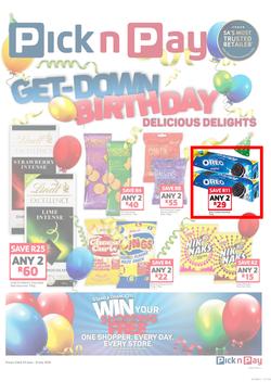 Pick n Pay : Birthday Delights (25 Jun - 08 Jul 2018), page 1