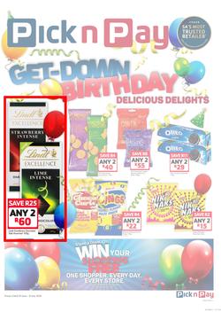 Pick n Pay : Birthday Delights (25 Jun - 08 Jul 2018), page 1