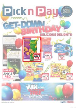 Pick n Pay : Birthday Delights (25 Jun - 08 Jul 2018), page 1