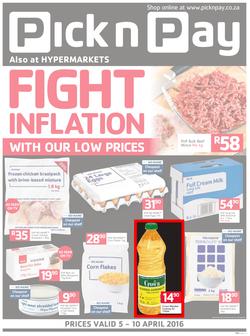 Pick n Pay Western Cape : Fight Inflation (05 Apr - 10 Apr 2016), page 1