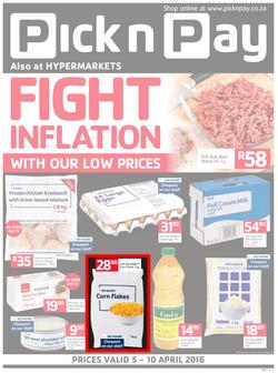 Pick n Pay Western Cape : Fight Inflation (05 Apr - 10 Apr 2016), page 1