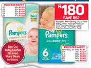 Pampers Active Baby Dry + New Baby Jumbo Pack Or Premium Care Value Pack Disposable Nappies-Per Pack