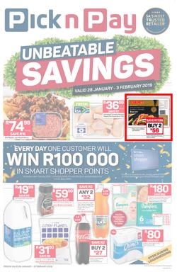 Pick n Pay KZN : Unbeatable Savings (28 Jan - 03 Feb 2019), page 1