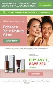 Wellness Warehouse : Enhance Your Natural Glow (Request Valid Date From Retailer)