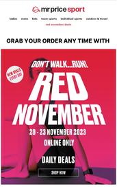 Mr Price Sport : Red November (20 November - 23 November 2023)