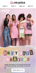 Mr Price : Busy Girl Diaries (Request Valid Date From Retailer)