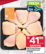 Pnp Fresh Chicken/4 Drumsticks And 4 Thighs-Per Kg