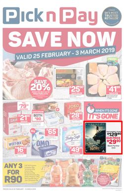 Pick n Pay KZN : Save Now (25 Feb - 03 Mar 2019), page 1