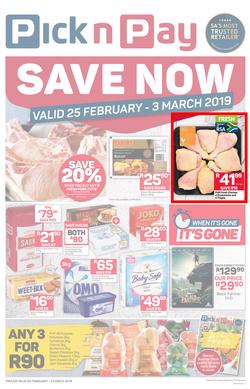 Pick n Pay KZN : Save Now (25 Feb - 03 Mar 2019), page 1