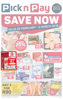 Pick n Pay KZN : Save Now (25 Feb - 03 Mar 2019), page 1