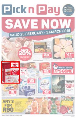 Pick n Pay KZN : Save Now (25 Feb - 03 Mar 2019), page 1