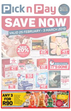 Pick n Pay KZN : Save Now (25 Feb - 03 Mar 2019), page 1