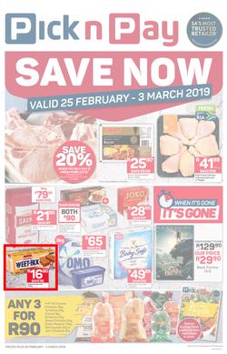 Pick n Pay KZN : Save Now (25 Feb - 03 Mar 2019), page 1