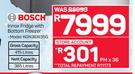 Bosch 415Ltr Inox Fridge With Bottom Freezer KGN36XI35G