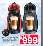 Piccolo Capsule Machine Assorted Colours-Each