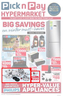 Pick n Pay Hyper : Winter Must-Haves (06 May - 19 May 2019), page 1