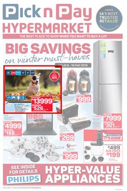 Pick n Pay Hyper : Winter Must-Haves (06 May - 19 May 2019), page 1