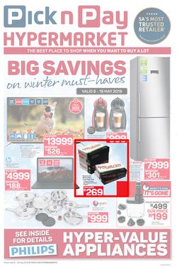 Pick n Pay Hyper : Winter Must-Haves (06 May - 19 May 2019), page 1
