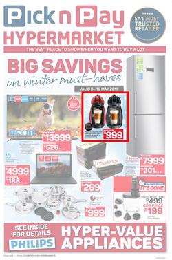 Pick n Pay Hyper : Winter Must-Haves (06 May - 19 May 2019), page 1